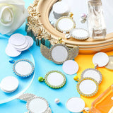 Aluminum Stickers Set Round Blank Bezel Pendant Tray Aluminum Sheet (100Pcs)