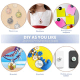 Aluminum Stickers Set Round Blank Bezel Pendant Tray Aluminum Sheet (100Pcs)