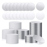 Aluminum Stickers Set Round Blank Bezel Pendant Tray Aluminum Sheet (100Pcs)
