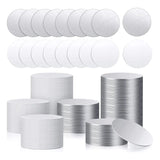 Sublimation Blank Aluminum Stickers Set Round Bezel Pendant Tray Sheet Discs