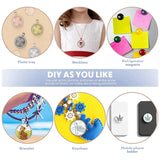 Sublimation Blank Aluminum Stickers Set Round Blank Bezel Pendant Tray