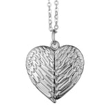 Angel Wings Locket Photo Necklace Pendants Transfer Printing Jewelry