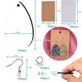 250 Sublimation Blank Teardrop Earrings with Hooks