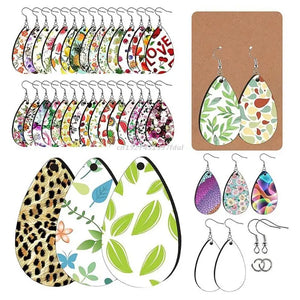250 Sublimation Blank Teardrop Earrings with Hooks