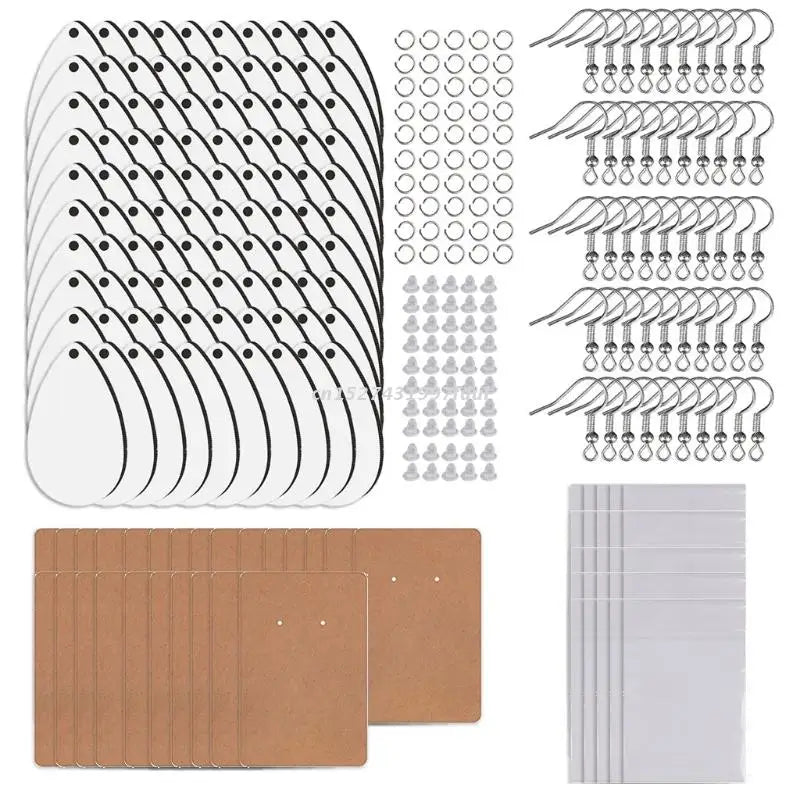 250 Sublimation Blank Teardrop Earrings with Hooks