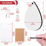 Sublimation Earrings Kit with Hooks and Supplies for DIY Jewelry Making