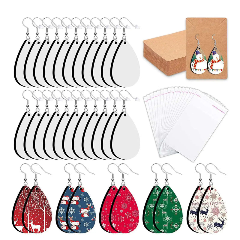 Sublimation Earrings Hooks Rings Holder Bags DIY Making