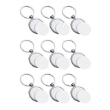 Round Heat Transfer Keychain Metal Board Key Rings Sublimation Blank Keychain
