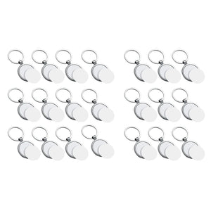 Round Sublimation Blank Keychain Metal Board Key Rings