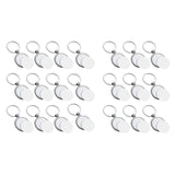 Round Sublimation Blank Keychain Metal Board Key Rings