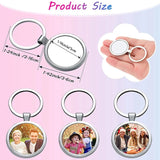 Round Heat Transfer Keychain Metal Board Key Rings Sublimation Blank Keychain