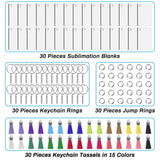 Sublimation Blanks Bulk 120Pcs DIY Crafting Set Rectangle Blanks