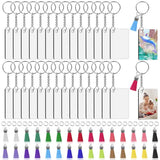 Sublimation Blanks Bulk 120Pcs DIY Crafting Set Rectangle Blanks