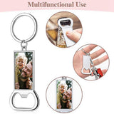 Metal Bottle Opener Blank Keychains for Family DIY