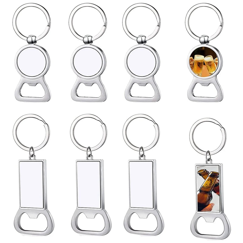 Metal Bottle Opener Blank Keychains for Family DIY