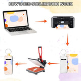 Sublimation Blanks: Earring, Keychain, Makeup Bag, Heat Transfer DIY Craft