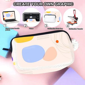 Sublimation Blanks: Earring, Keychain, Makeup Bag, Heat Transfer DIY Craft