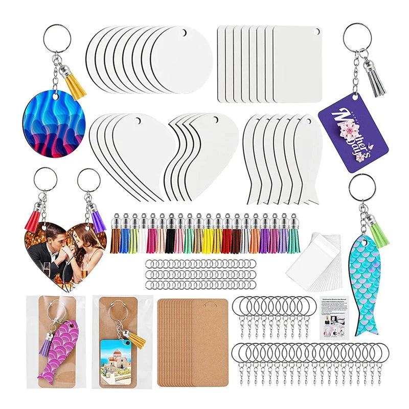 Sublimation Keychain Blanks DIY Key Chains For Crafts