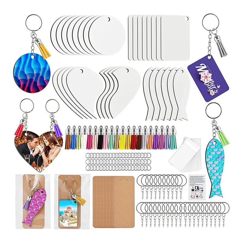 Sublimation Keychain Blanks for DIY Crafts