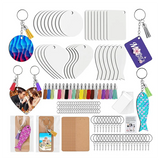 Sublimation DIY Keychain Blanks for Crafts