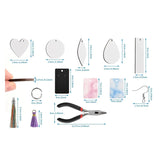 Sublimation Earring Blanks with Hooks Rings Pliers