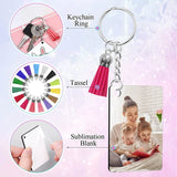 Sublimation Keychain Blanks Bulk Set with Tassels - 30 Pack