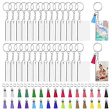 Sublimation Keychain Blanks Bulk Set with Tassels - 30 Pack
