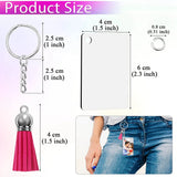 Sublimation Keychain Blanks Bulk Set with Tassels - 30 Pack