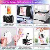 Sublimation Keychain Blanks Bulk Set with Tassels - 30 Pack