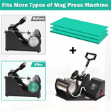 Green Silicone Mug Wrap for Heat Press Sublimation Machine, 3 Thicknesses