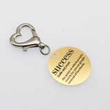 Success Charm Stainless Steel Charms Success Definition Pendant