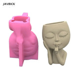 Succulent Flower Pot Silicone Mold Big Head Doll Resin Casting Mold