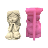 Succulent Flower Pot Resin Silicone Mold DIY Garden Concrete Candle Holder