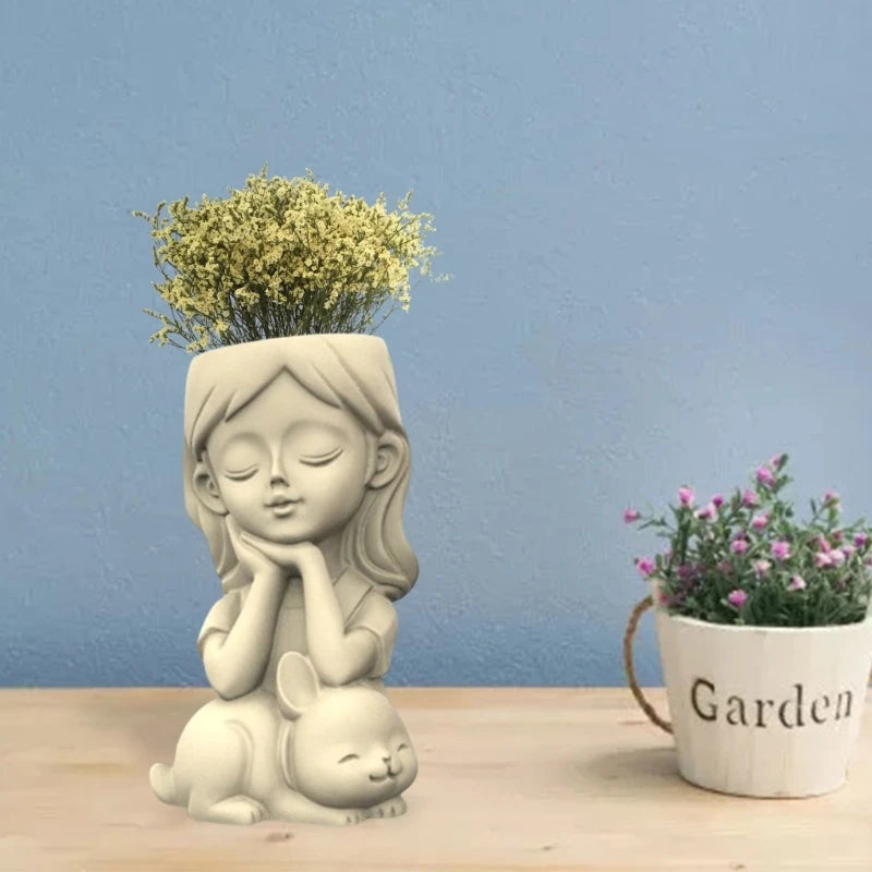 Succulents Flower Pot Resin Silicone Mold for Diy Garden Concrete Candle Holder