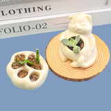 Succulent Flower Pot Resin Mold DIY Garden Concrete Candle Holder Craft