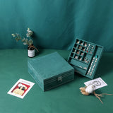 Suede Green Jewelry Box Necklace Earring Ring Organizers Case Jewellery Holder