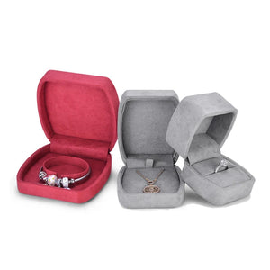 Suede Ring Box Single Pearl Stud Earrings Pendant Necklace Bracelet Packaging