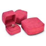 Suede Ring Box Single Pearl Stud Earrings Pendant Necklace Bracelet Packaging