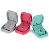 Suede Ring Box Single Pearl Stud Earrings Pendant Necklace Bracelet Packaging