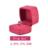 Suede Ring Box Single Pearl Stud Earrings Pendant Necklace Bracelet Packaging