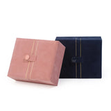 Suede Snap Double Open Jewelry Set Gift Storage Box
