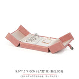 Suede Snap Double Open Jewelry Set Gift Storage Box