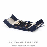 Suede Snap Double Open Jewelry Set Gift Storage Box