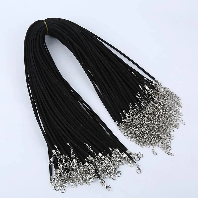 Suede Cord 3mm 100pcs Mix Colour Velvet Cord Necklace Rope