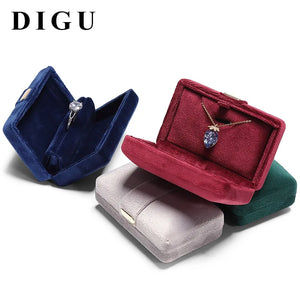 Suede Proposal Ring Box Jewelry Storage Box