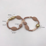Boho Charm Glass Resin Beads Bracelets for Women