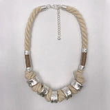 Boho Jewelry Earthy Necklace Gothic Natural Cotton Cords Collares