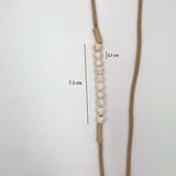 Boho Sweater Chain Long Necklace Pendants Suede Cord Resin Stone Beads