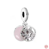 925 Silver Butterfly Pendant Nail Polish Dumbbell Love Charms Beads