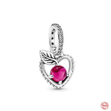 925 Silver Butterfly Pendant Nail Polish Dumbbell Love Charms Beads